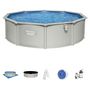 Voir la diapositive 3 : BESTWAY Piscine hors sol acier ronde - 4,6 x 1,20 m -  HYDRIUM