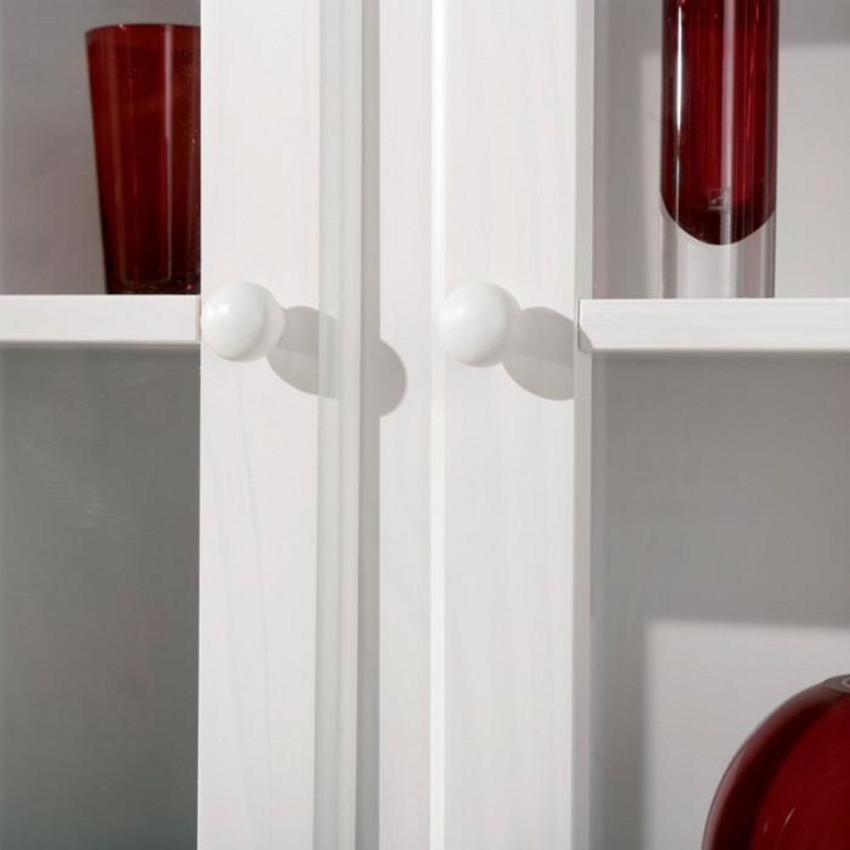 Paris Prix Vaisselier 3 Portes en Bois Massif  Alienor  198cm Blanc