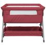 Voir la diapositive 3 : VIDAXL Lit pour bebe avec matelas Rouge Tissu de lin