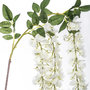 Voir la diapositive 2 : ATMOSPHERA Fleur Artificielle  3 Glycines  130cm Blanc