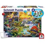 Schmidt Spiele Puzzle éducatif schmidt-spiele 60 pièces avec dinosaures