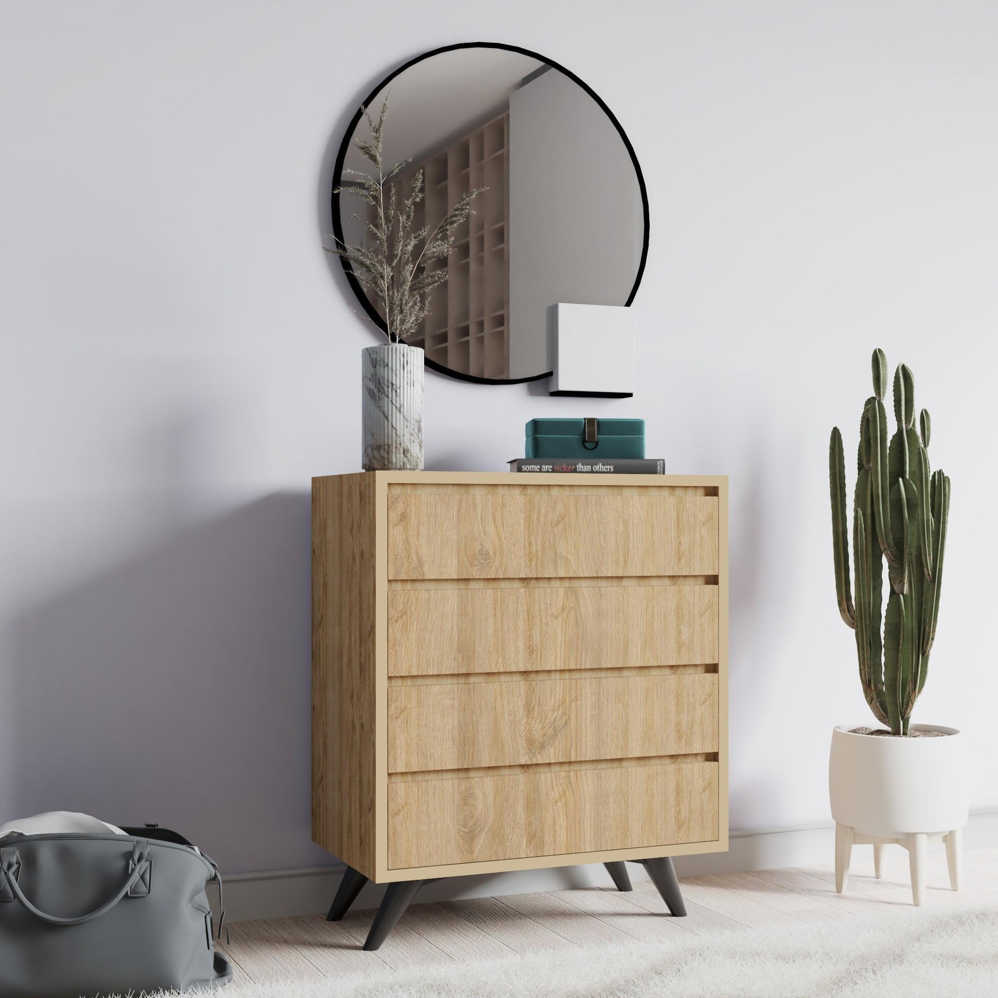 Voir la diapositive 3 : Habitat et Jardin Commode en bois  suvera  - 70 x 40 x 86 cm - marron clair