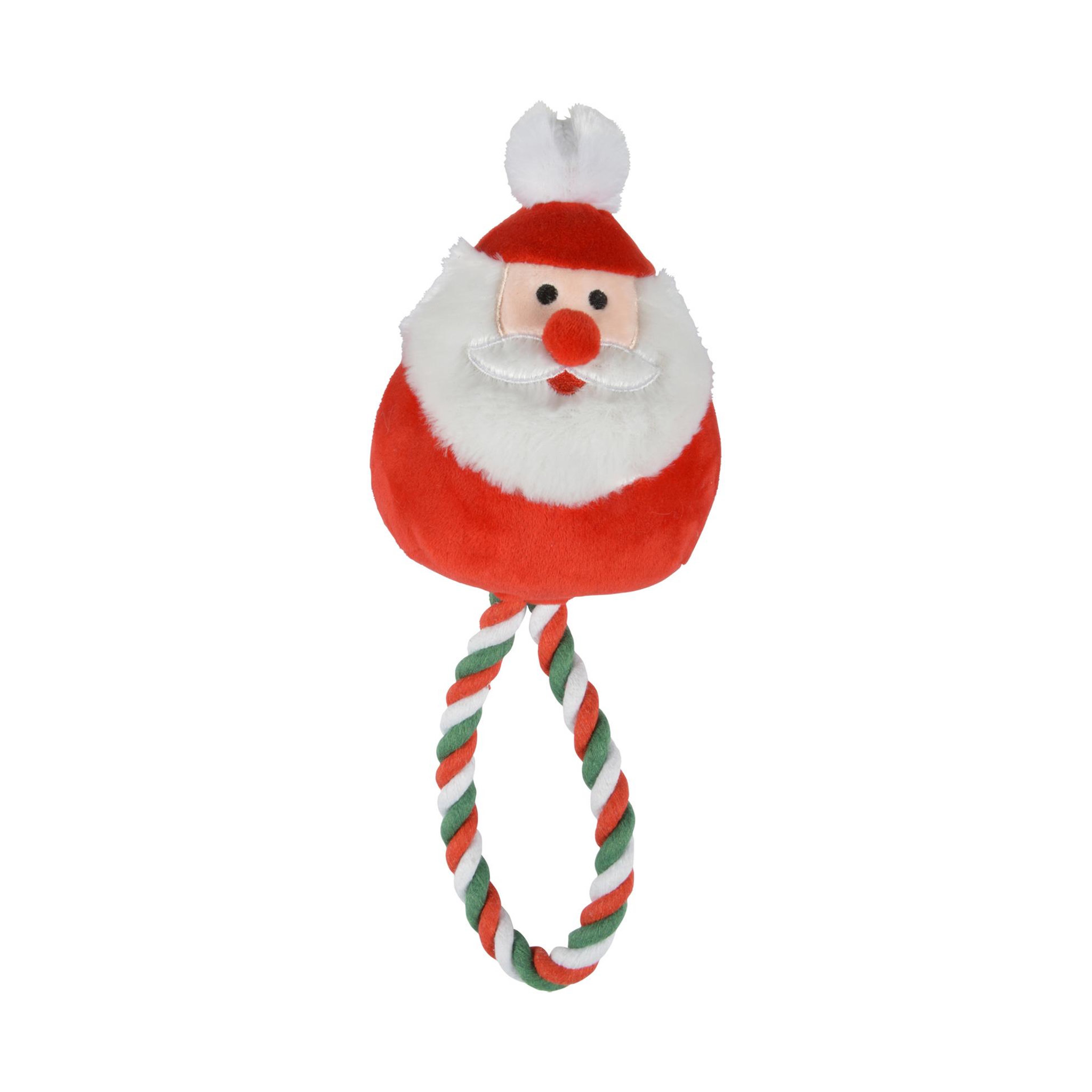 Eden Jeu peluche pere noel et corde pour chien