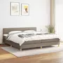 VIDAXL Sommier a lattes de lit avec matelas Taupe 200x200 cm Tissu