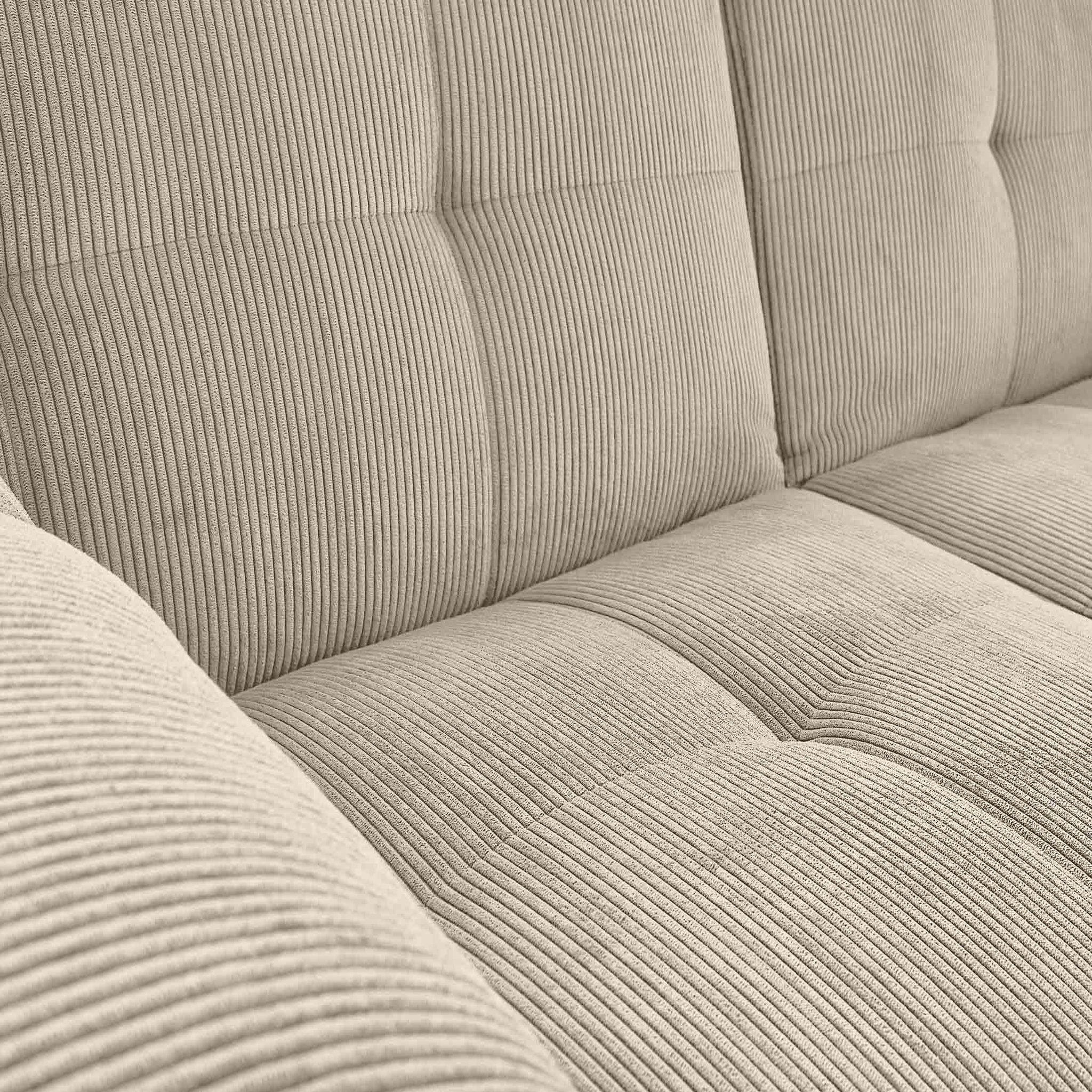Voir la diapositive 4 : BEST MOBILIER Philae - canapé convertible clic-clac 2 places - velours côtelé