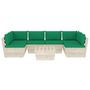 Voir la diapositive 3 : VIDAXL Salon de jardin palette 7 pcs avec coussins bois d'epicea