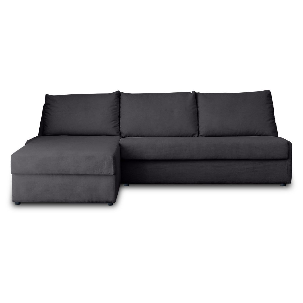 LISA DESIGN Palmira - canapé d'angle gauche - 4 places - convertible couchage quotidien - matelas 14 cm - en velours côtelé