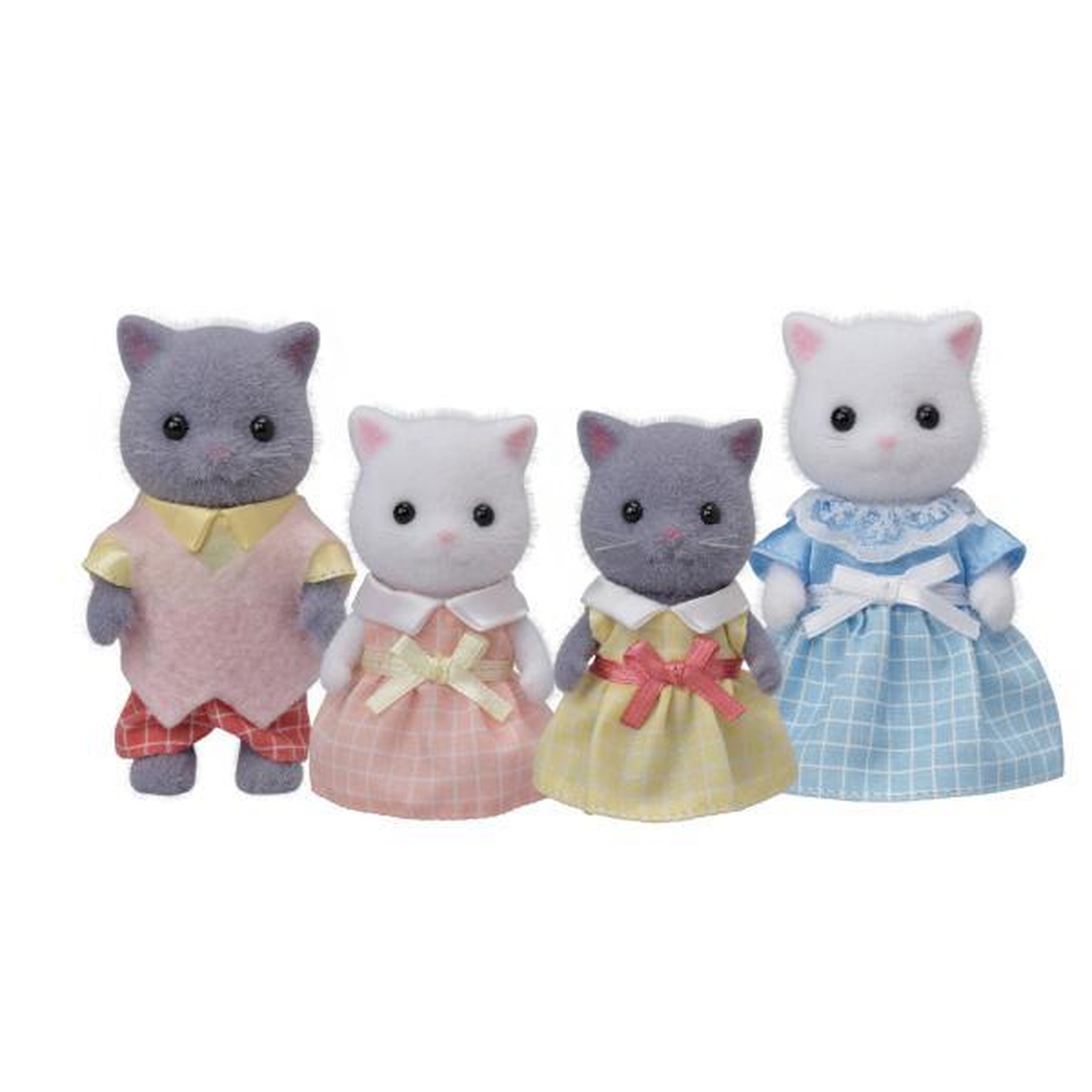 Voir la diapositive 2 : Sylvanian Families SYLVANIAN FAMILIES - Famille chat persan - 4 personnages articulés et habillés - Pour enfants a partir de 3 ans
