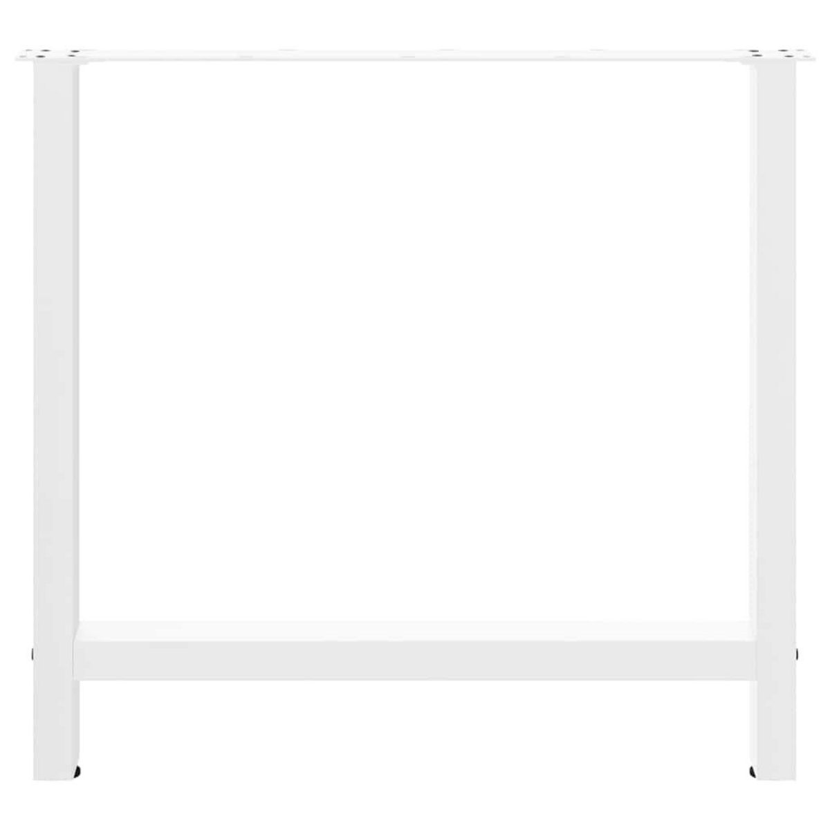 VIDAXL Pieds de table basse blanc 2 pcs 70x(72-73) cm acier