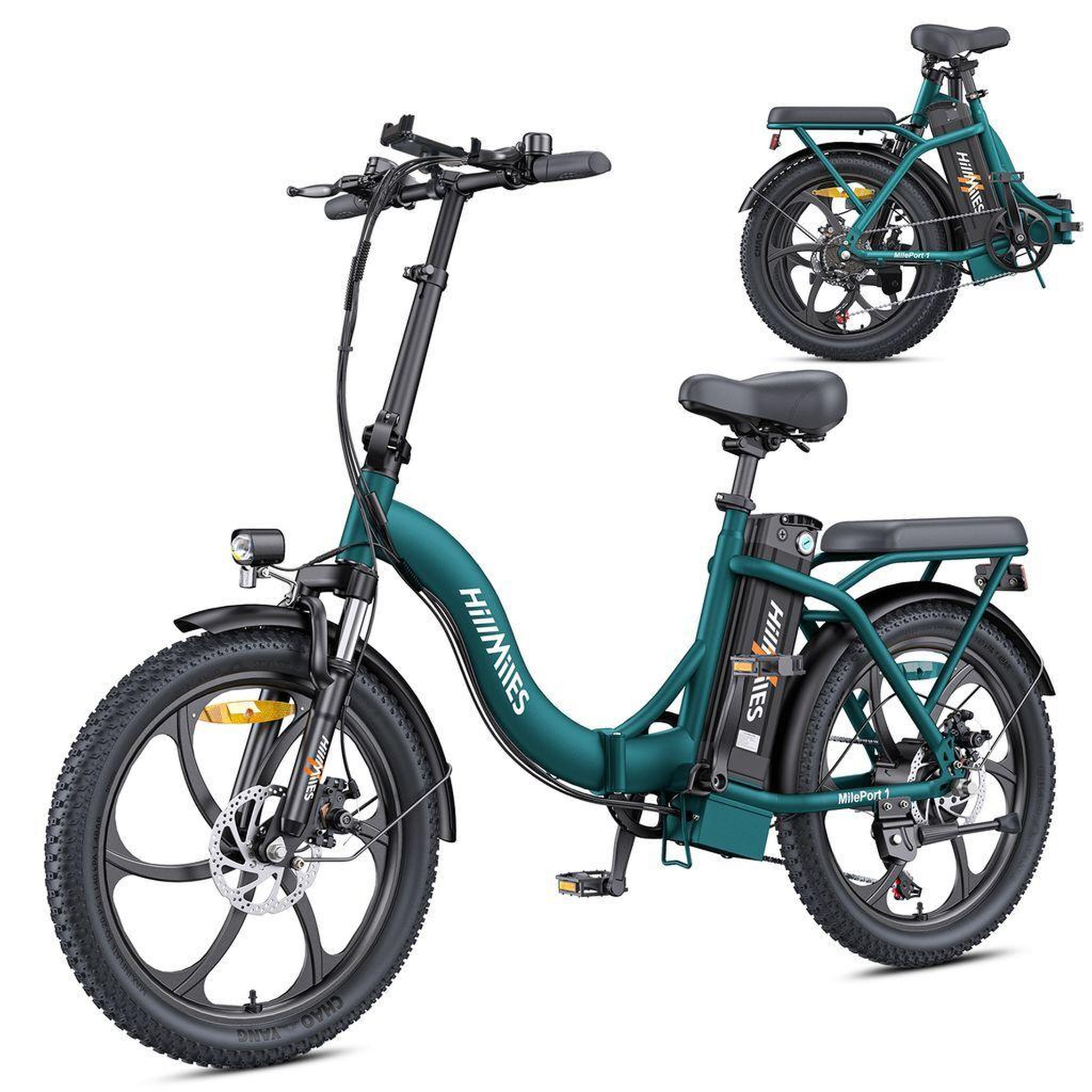 Voir la diapositive 1 : HILLMILES Vélo électrique pliable HillMiles MilePort1