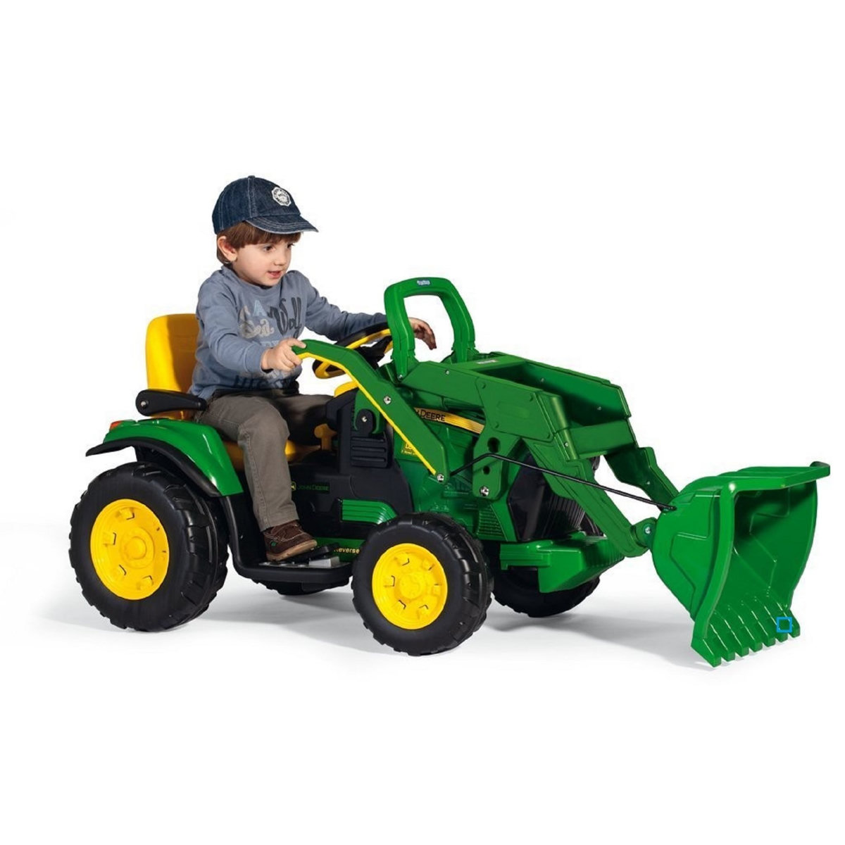 PEG PEREGO Tracteur avec pelleteuse John Deere 