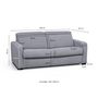 Voir la diapositive 8 : Canapé système couchage rapide 3 places en tissu gris clair CAROLE