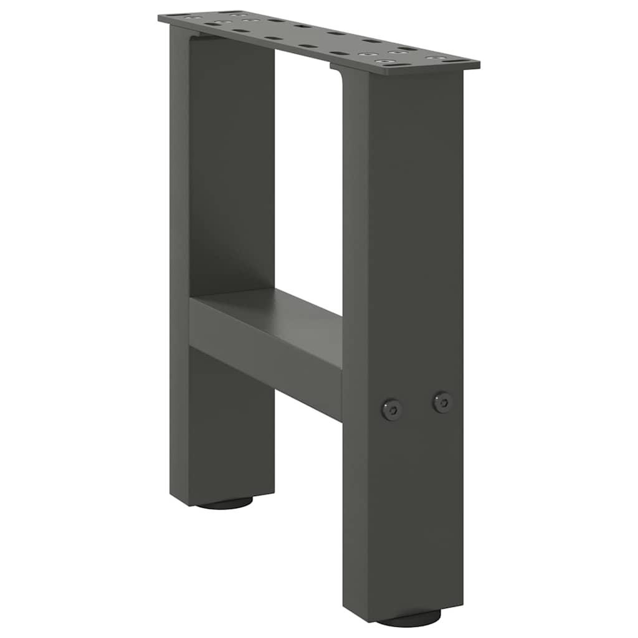 Voir la diapositive 3 : VIDAXL Pieds de table basse anthracite 2 pcs 30x(30-31) cm acier