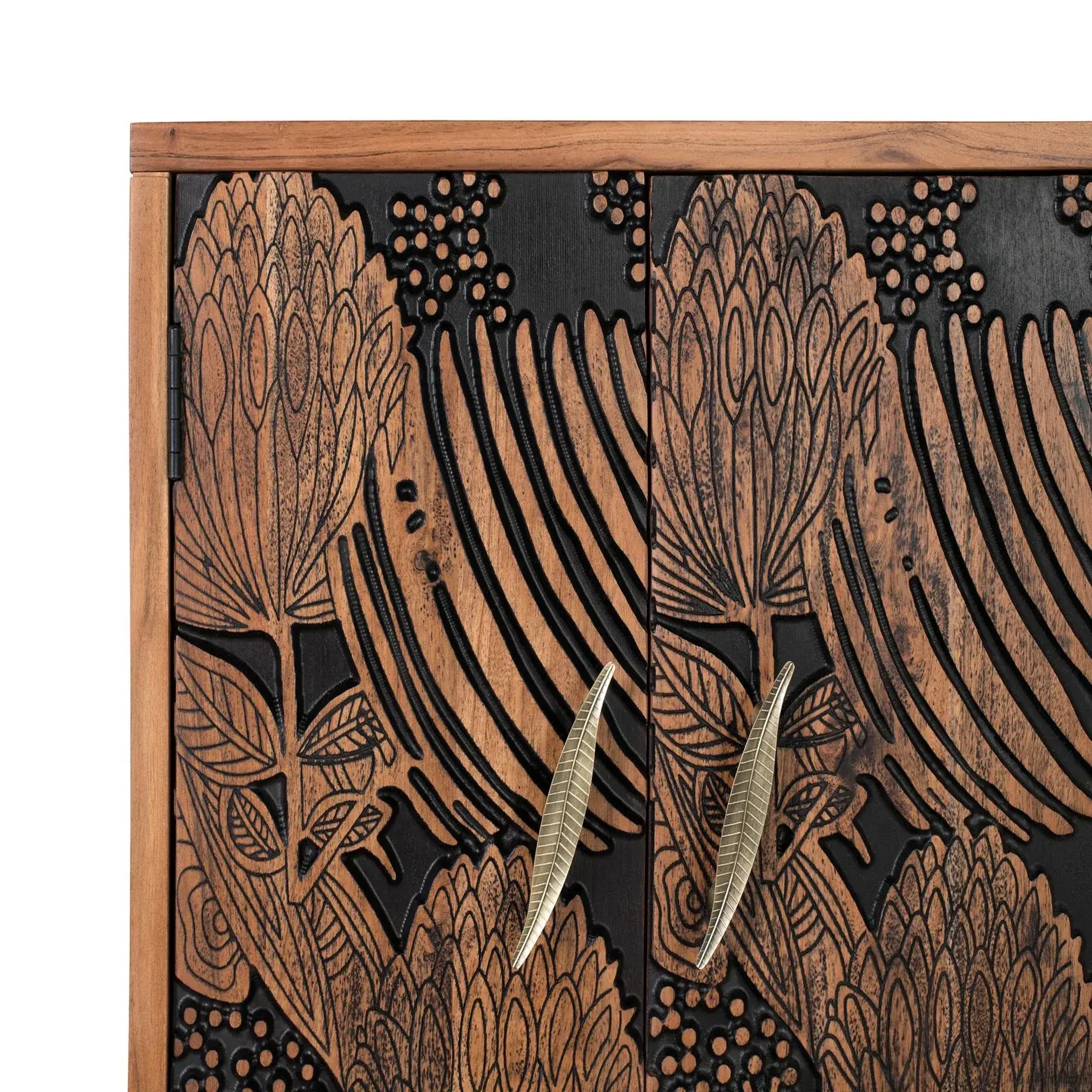 Voir la diapositive 2 : GINER Y COLOMER SL Buffet en bois d'acacia 175cm style ethnique moderne