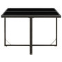 Voir la diapositive 3 : VIDAXL Table de jardin Noir 109x107x74 cm Resine tressee et verre