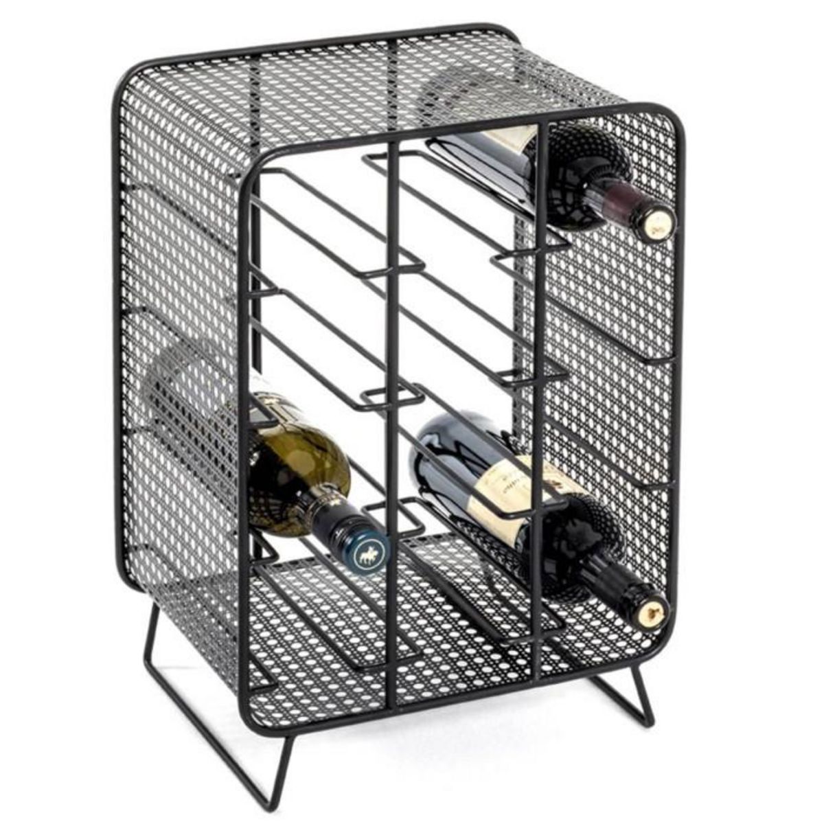 Paris Prix Porte-Bouteilles en Acier  12 Bouteilles  46cm Noir