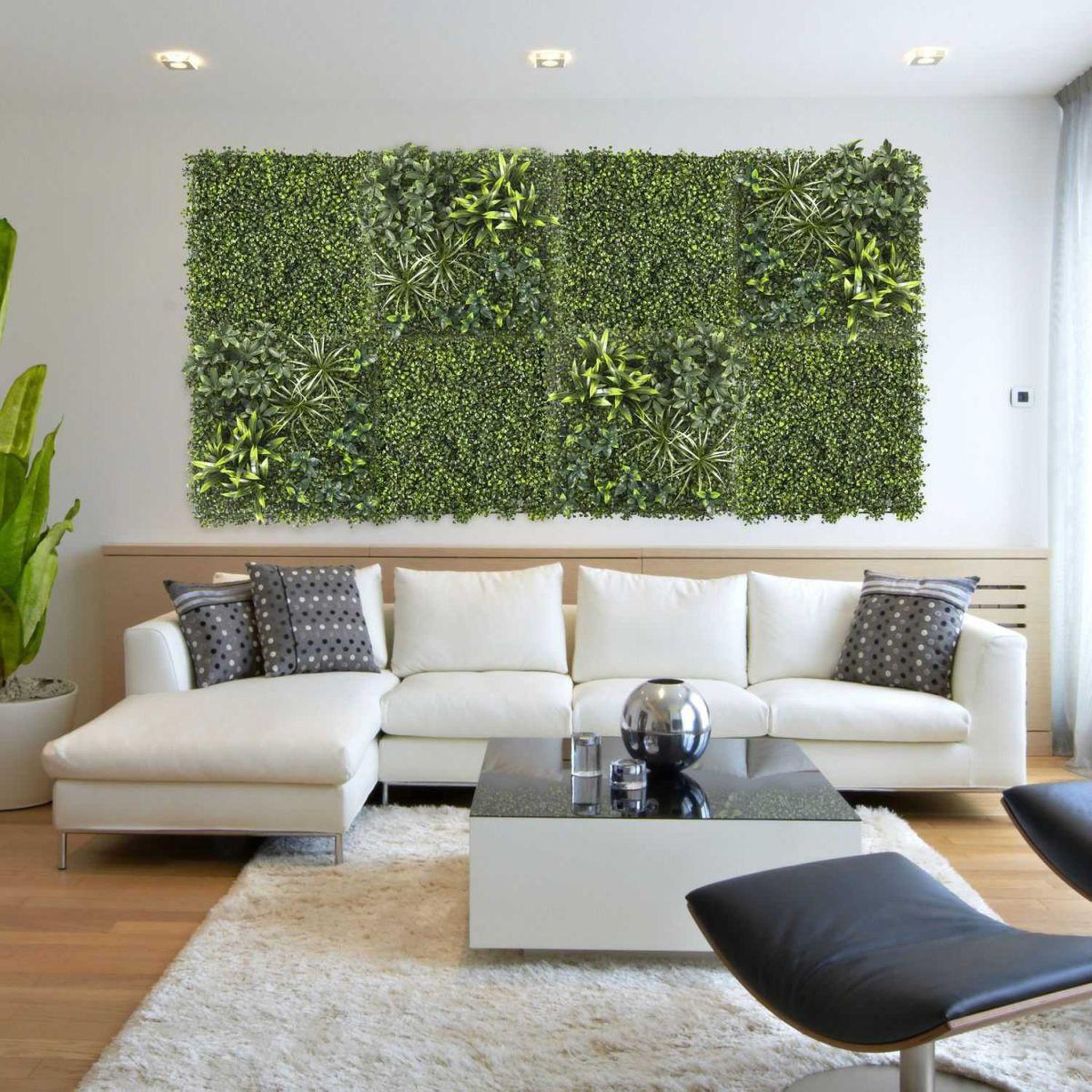 Voir la diapositive 3 : The Home Deco Factory Mur végétal artificiel  panache  50x50cm vert