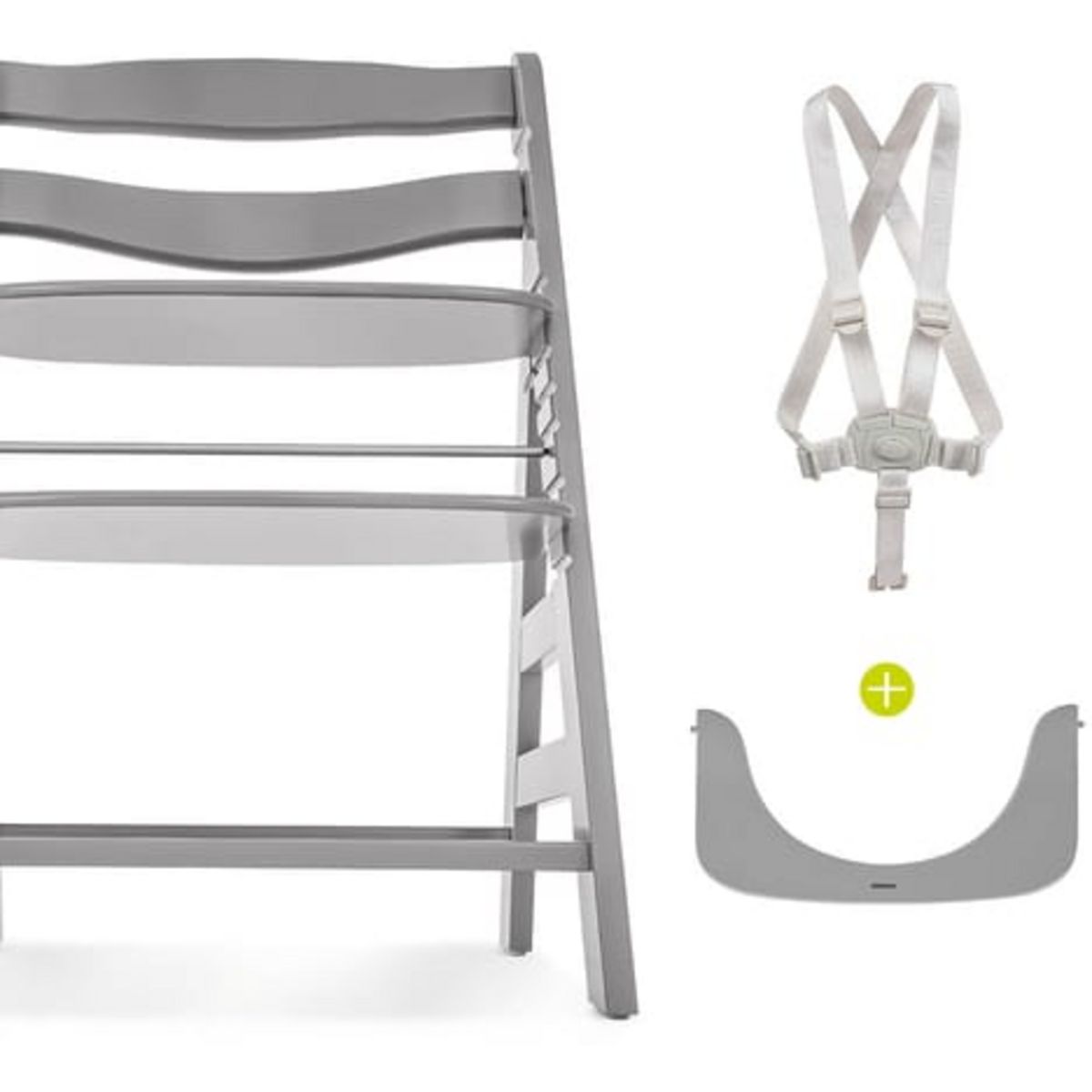 HAUCK Chaise haute Alpha + B gris 