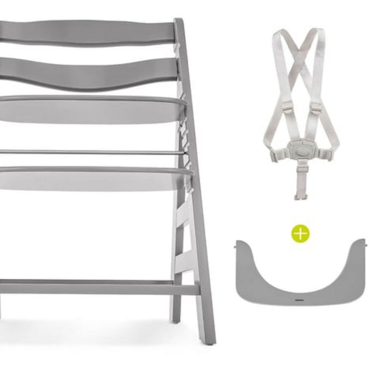 HAUCK Chaise haute Alpha + B gris 