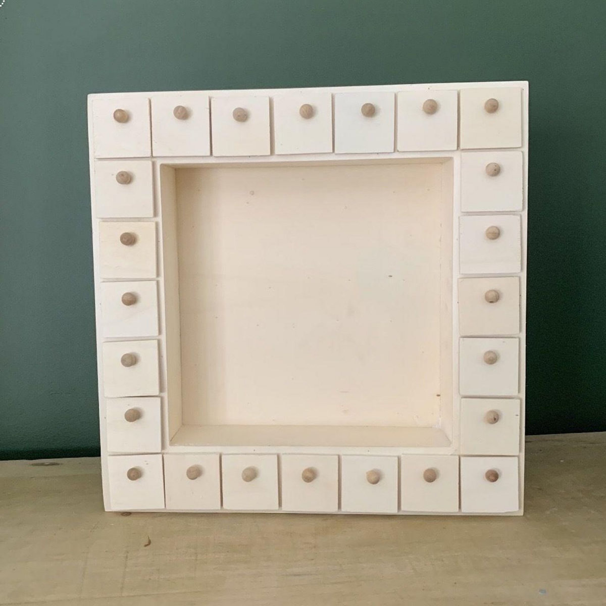 Graine créative Calendrier de l'Avent carré en bois 32 x 32 cm