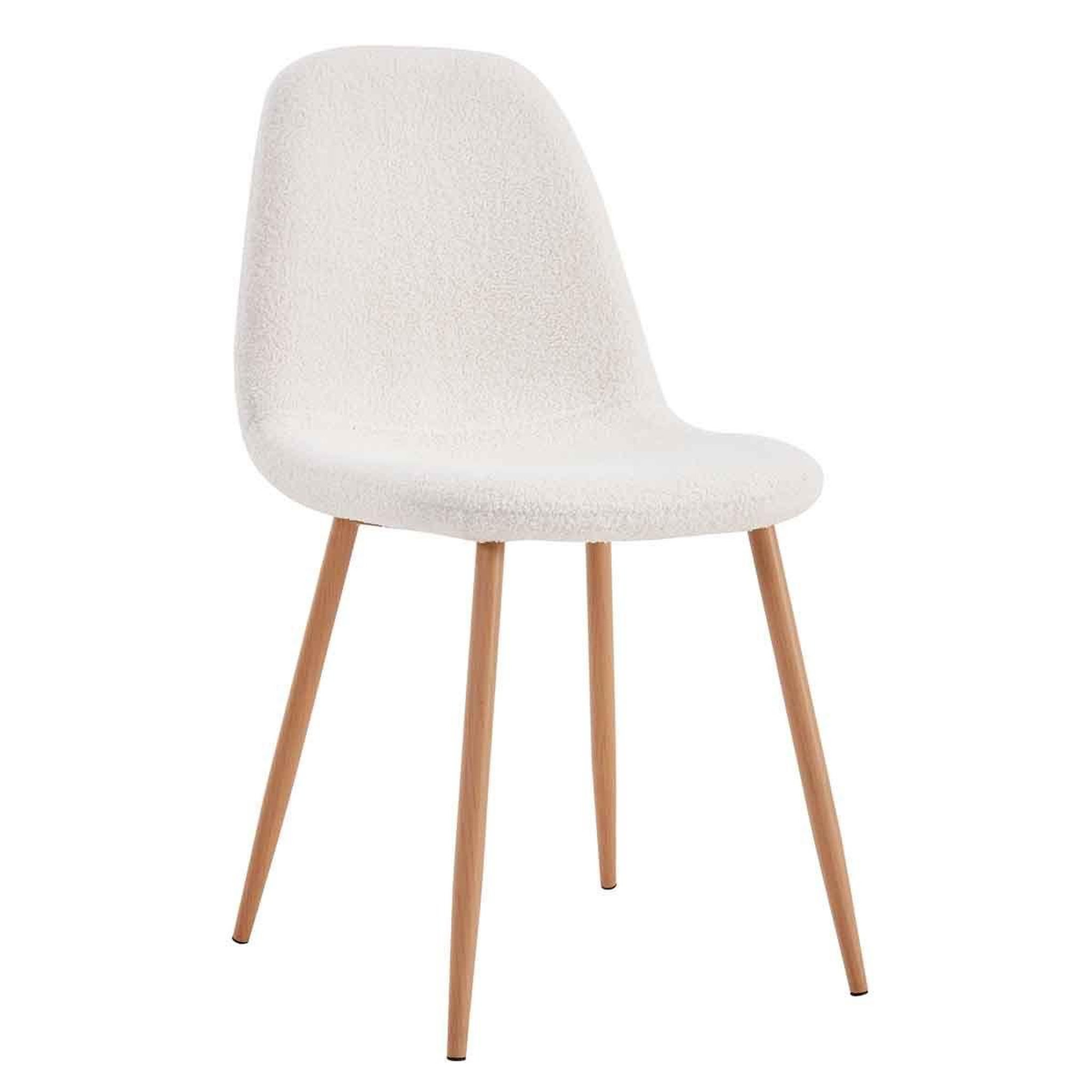 Voir la diapositive 2 : The Home Deco Factory Lot de 4 chaises scandinaves  freya  86cm blanc