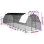 Voir la diapositive 6 : VIDAXL Poulailler avec toit 2,5x10x2,25 m acier galvanise
