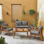 Voir la diapositive 2 : SWEEEK Salon de jardin 4 places bois d'acacia