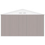 Voir la diapositive 6 : MARKET24 NEPTUNE Abri de jardin en métal 12,99 m² - 340 x 382 x 210 cm - Kit d'ancrage inclus, 2 portes coulissantes - Taupe