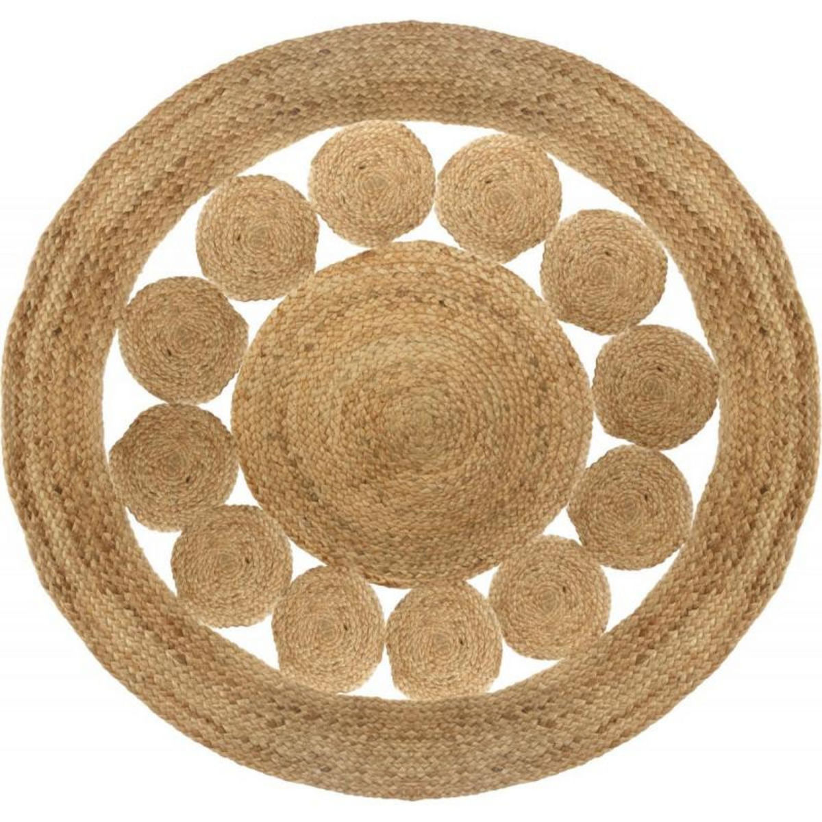 ATMOSPHERA Tapis rond jute ajouré diamètre 80 cm Atmosphera -  - Tapis rond 80 cm -  -