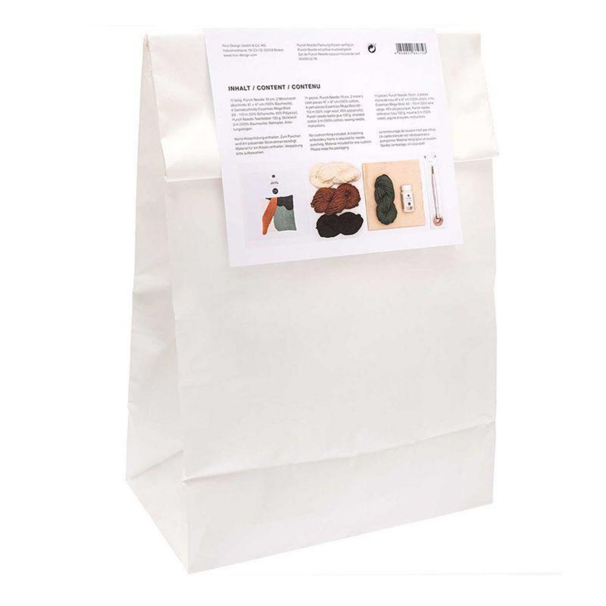 RICO DESIGN Kit punch needle - Coussin vert
