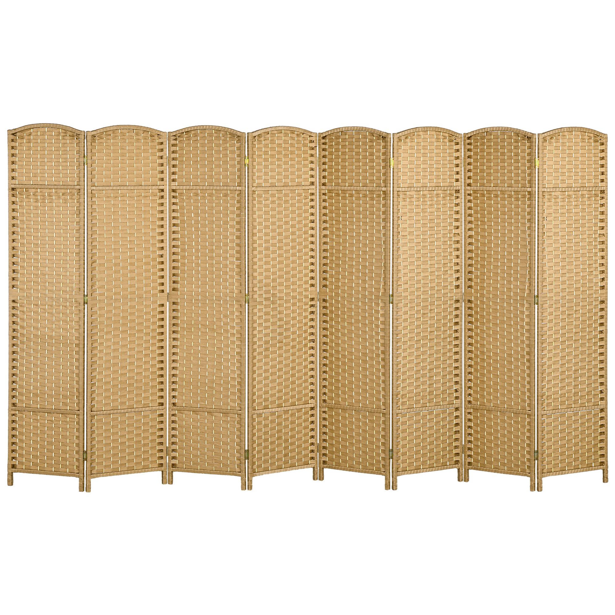 Voir la diapositive 5 : HOMCOM Paravent intérieur en bois 8 panneaux pliable bois naturel