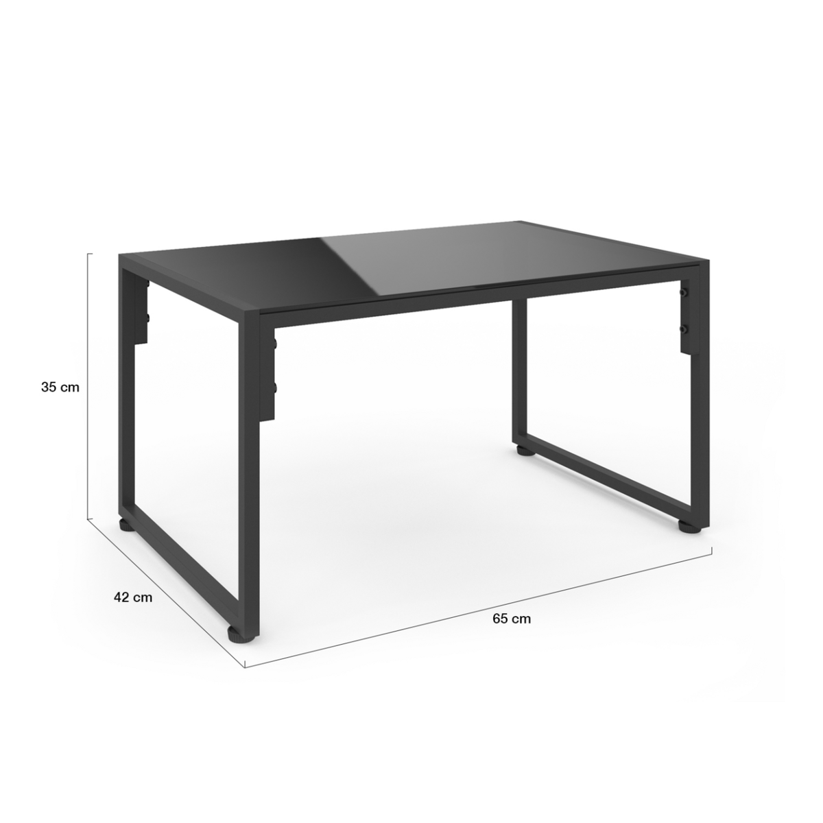 ID MARKET Salon de jardin bas NAIROBI 4 places en acier gris anthracite