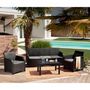 Voir la diapositive 2 : ALLIBERT by KETER Salon de jardin - en résine imitation rotin tressé - Allibert by KETER - 5 personnes - SanRemo - Gris graphite