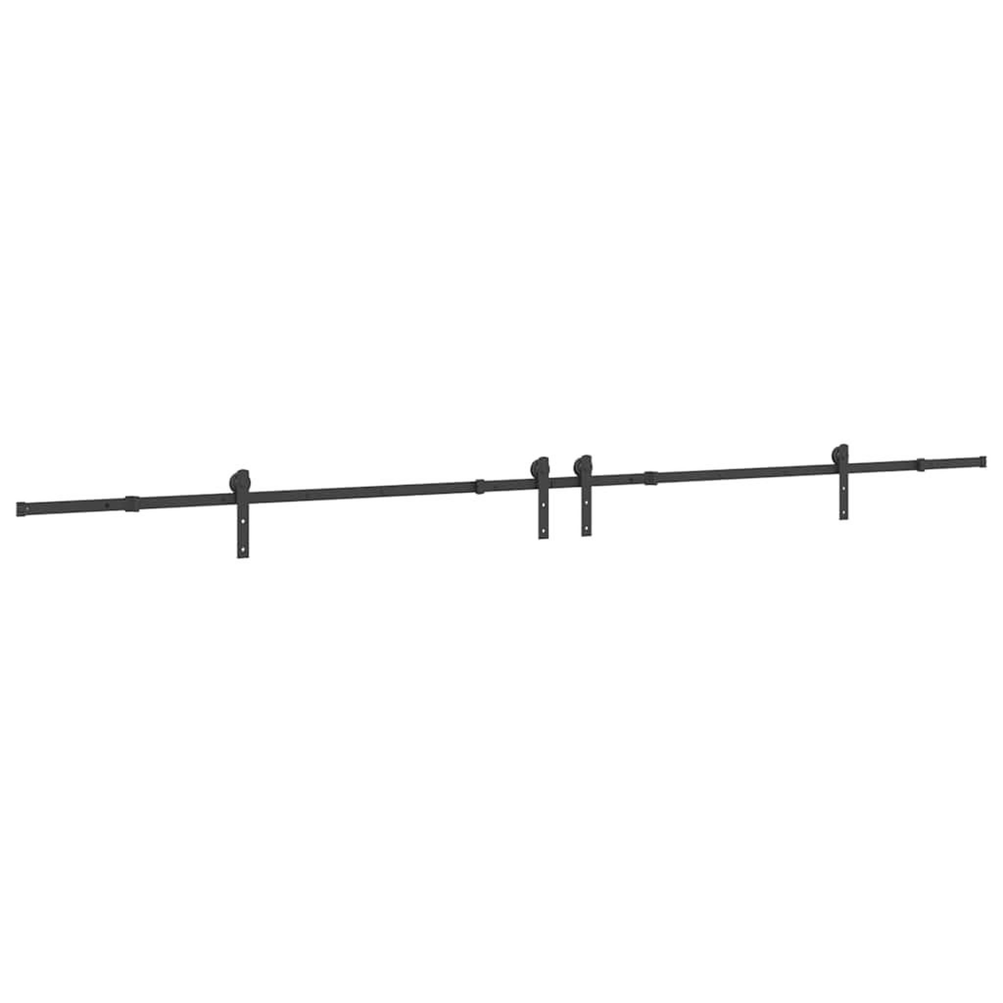 Voir la diapositive 2 : VIDAXL Kit de quincaillerie de porte coulissante 400 cm acier noir