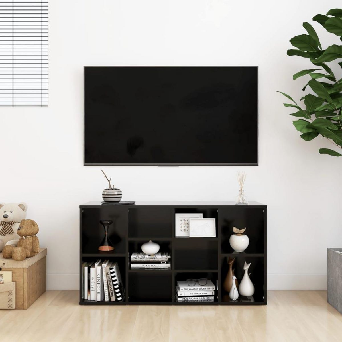 VIDAXL Banc a chaussures Noir 103x30x54,5 cm Bois d'ingenierie