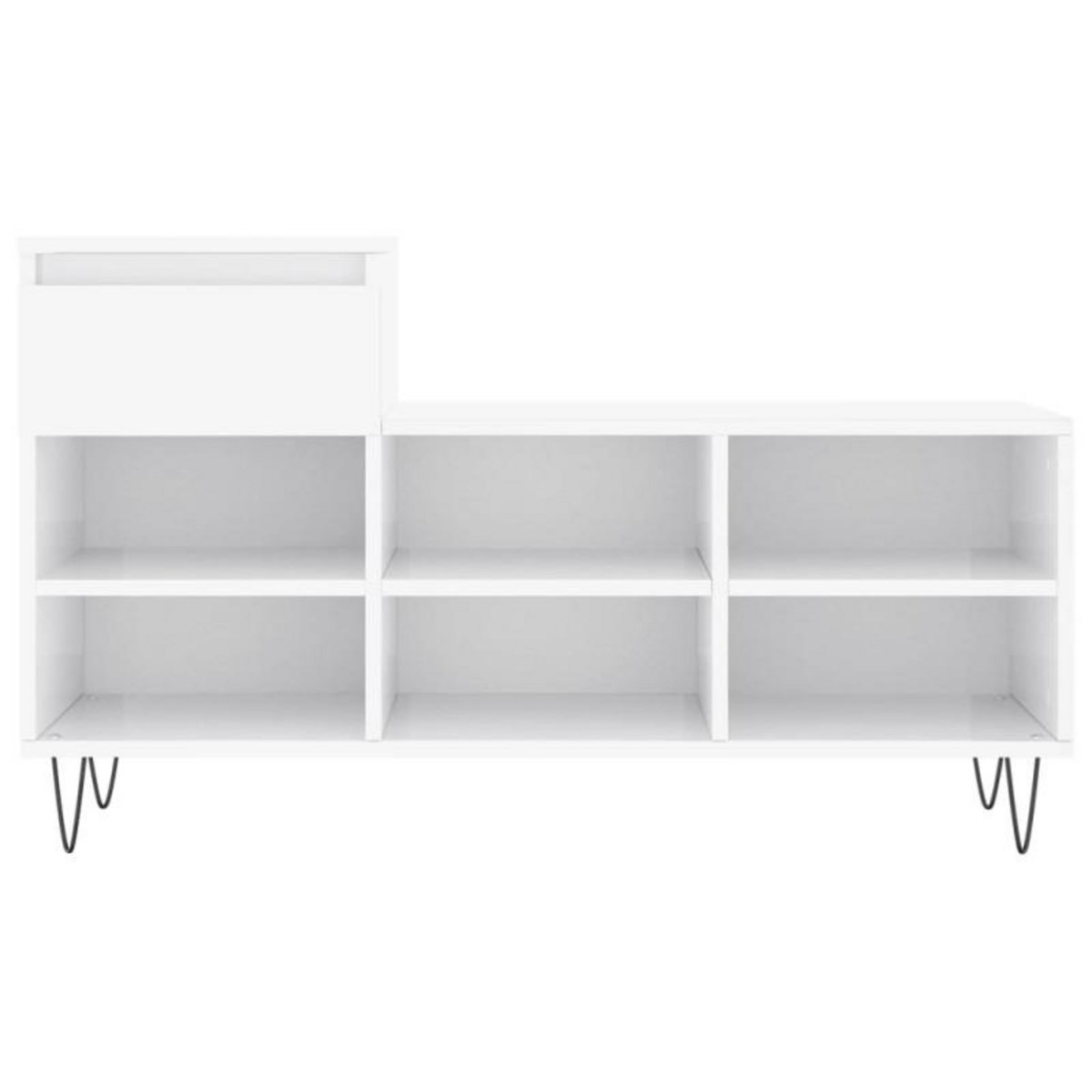 VIDAXL Armoire à chaussure Blanc brillant 102x36x60 cm Bois ingénierie