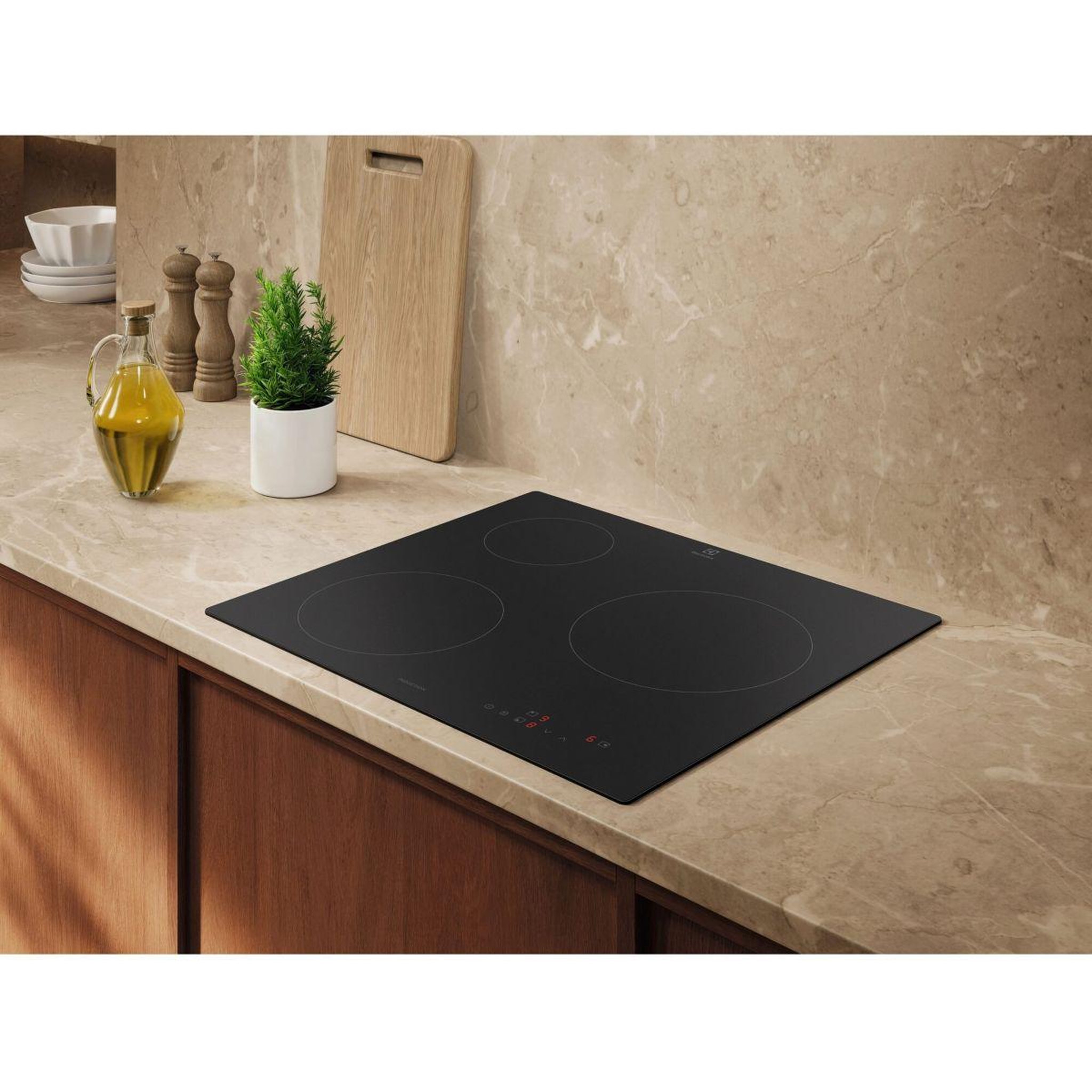 Voir la diapositive 5 : ELECTROLUX Plaque induction LIB60320CL Matt - Finition Noir Mat 3 foyers