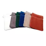 ACTUEL Lot de 2 gants de toilette uni en coton 500g. Coloris disponibles : Beige, Taupe, Orange, Vert
