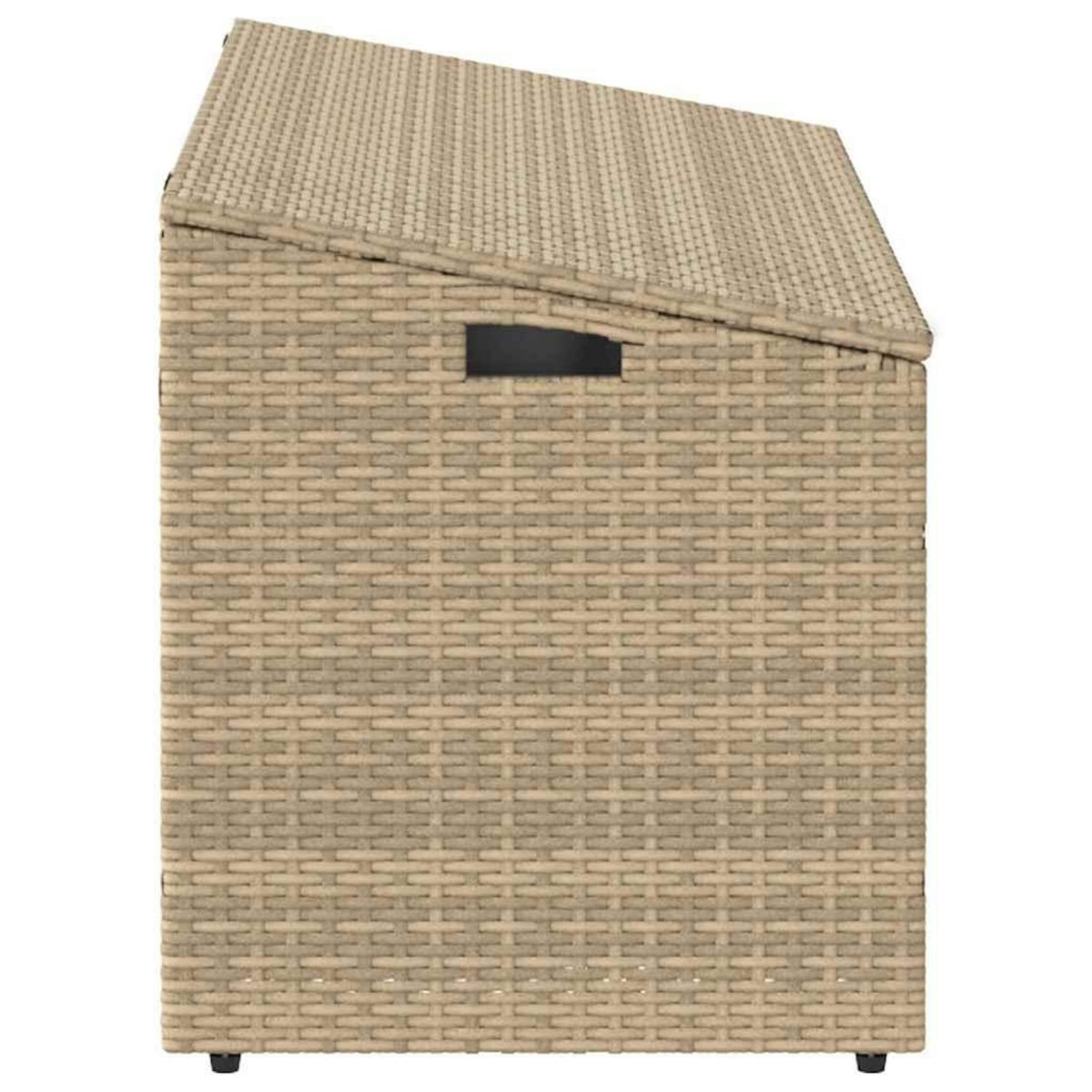 VIDAXL Boîte de rangement de jardin beige 110x50x58 cm resine tressee