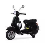  Vespa PX150, scooter électrique pour enfants 12V 4.5Ah, 1 place avec autoradio. Coloris disponibles : Noir, Rose, Rouge