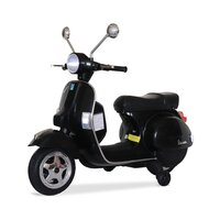Homcom - Scooter moto électrique enfants 6 V dim. 102L x 51l x 76H cm  musique MP3 port USB klaxon phare feu AR rouge Vespa