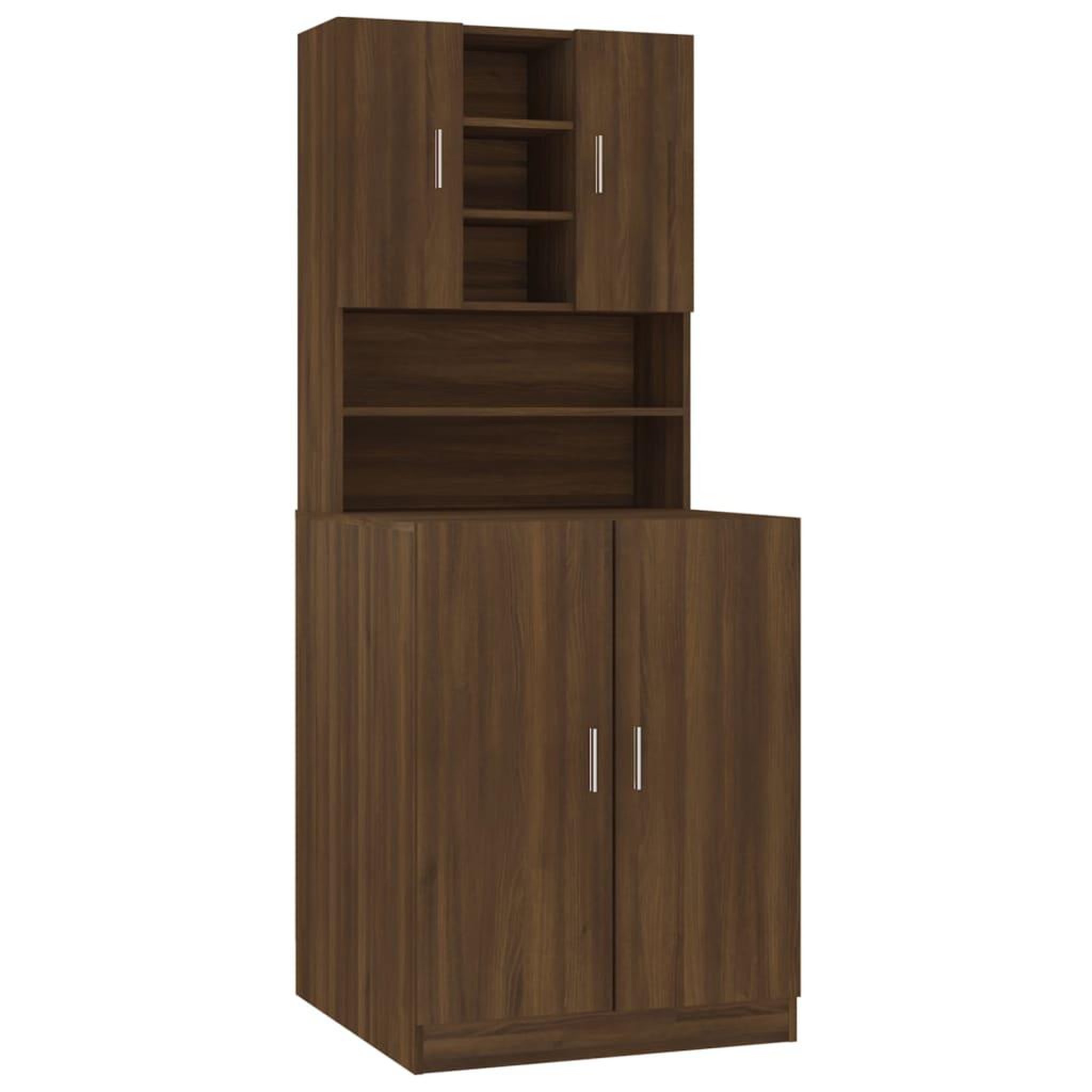 Voir la diapositive 2 : VIDAXL Armoire de machine a laver Chene marron Bois d'ingenierie