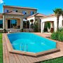 Voir la diapositive 3 : Habitat et Jardin Piscine bois   Palma 130   - 7.57 x 4.07 x 1.31 m + Pompe à chaleur 6.1 kW