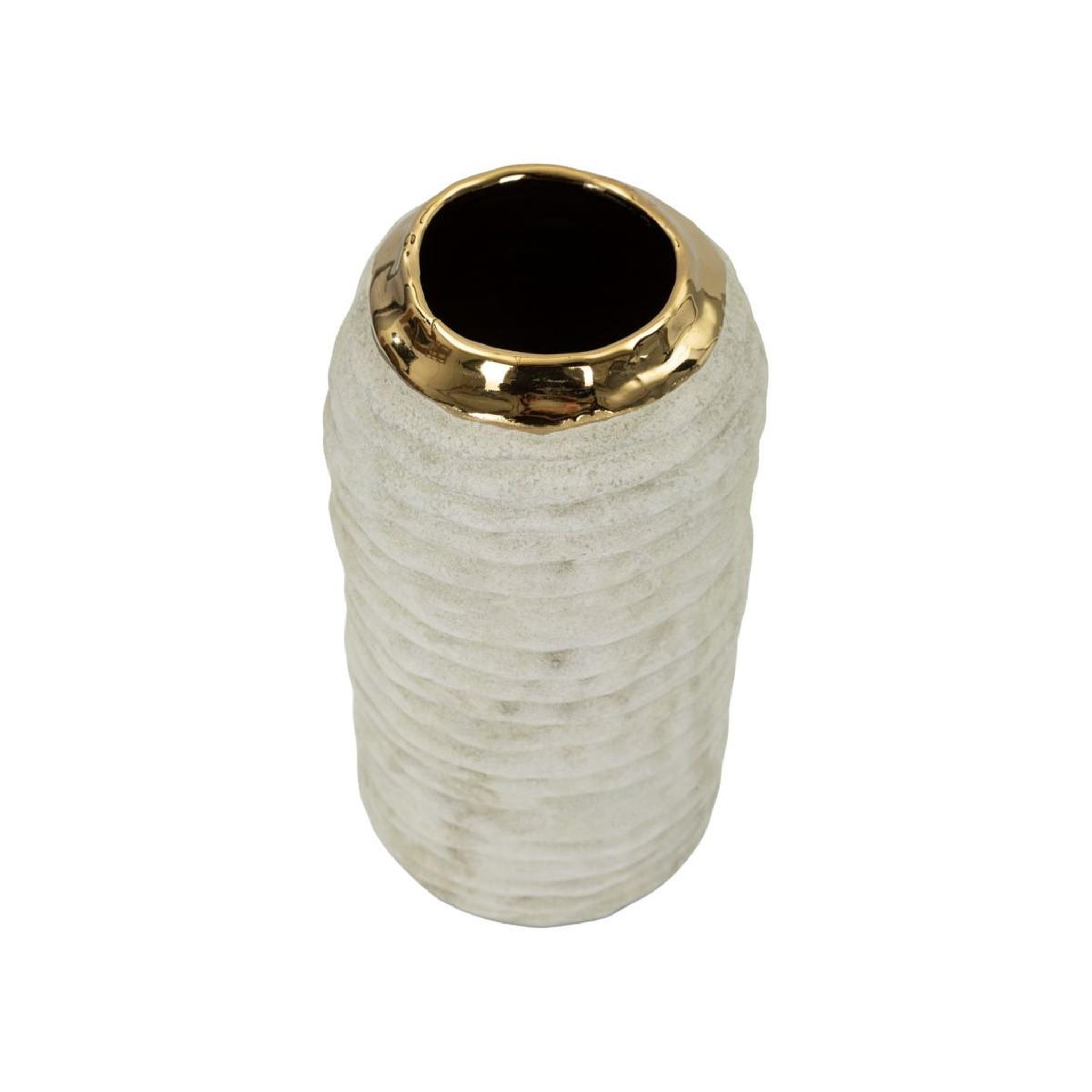Voir la diapositive 2 : Paris Prix Vase design en céramique  lima  25cm gris