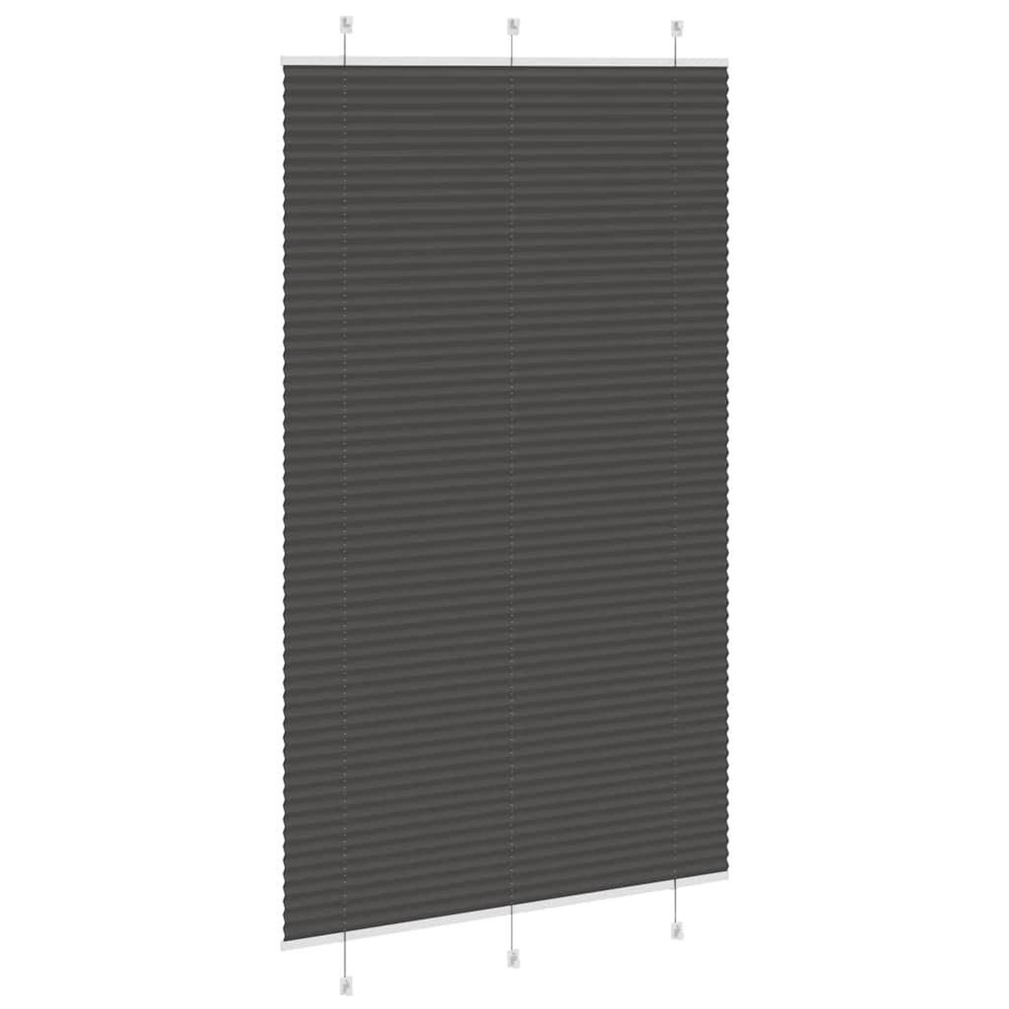 Voir la diapositive 4 : VIDAXL Store plisse noir 120x200 cm largeur du tissu 119,4cm polyester