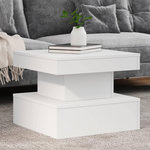 VIDAXL Table basse avec lumieres LED blanc 50x50x40 cm