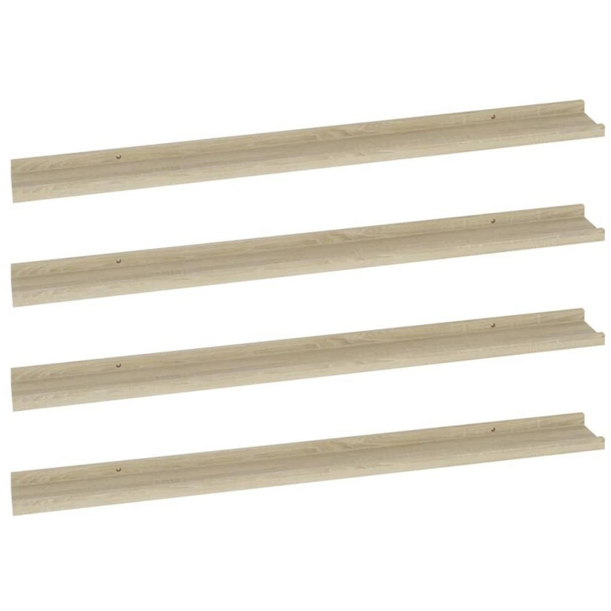 VIDAXL Etageres murales 4 pcs chene sonoma 100x9x3 cm
