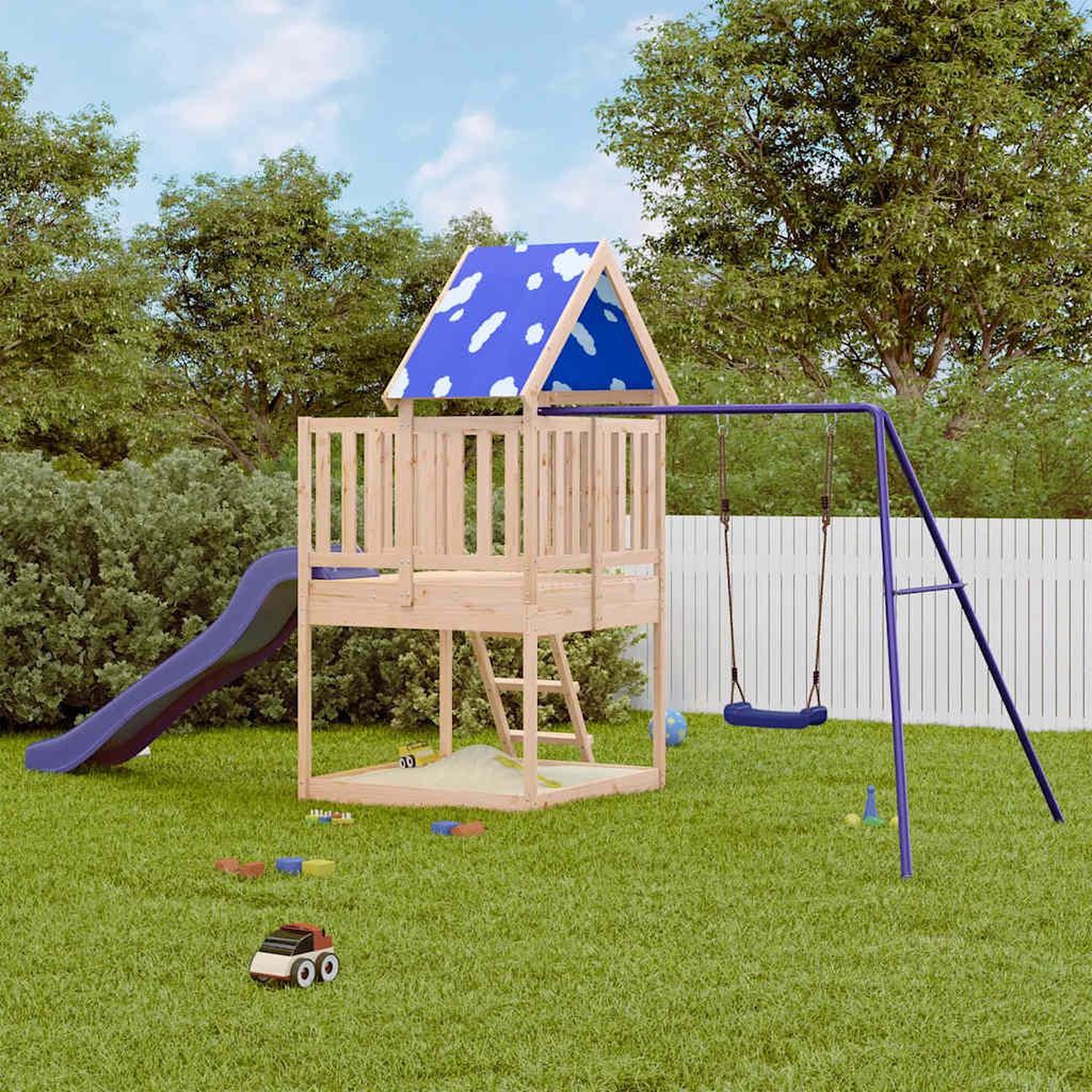 VIDAXL Aire de jeux d'exterieur bois de pin massif