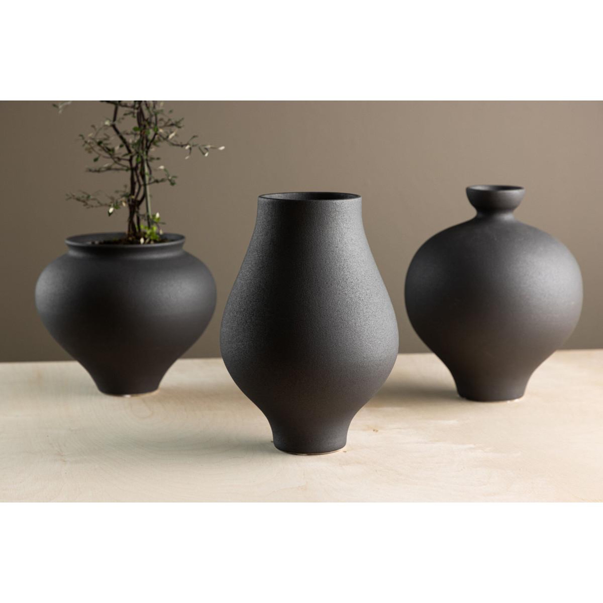 Voir la diapositive 4 : Paris Prix Vase design  rellis  24cm noir