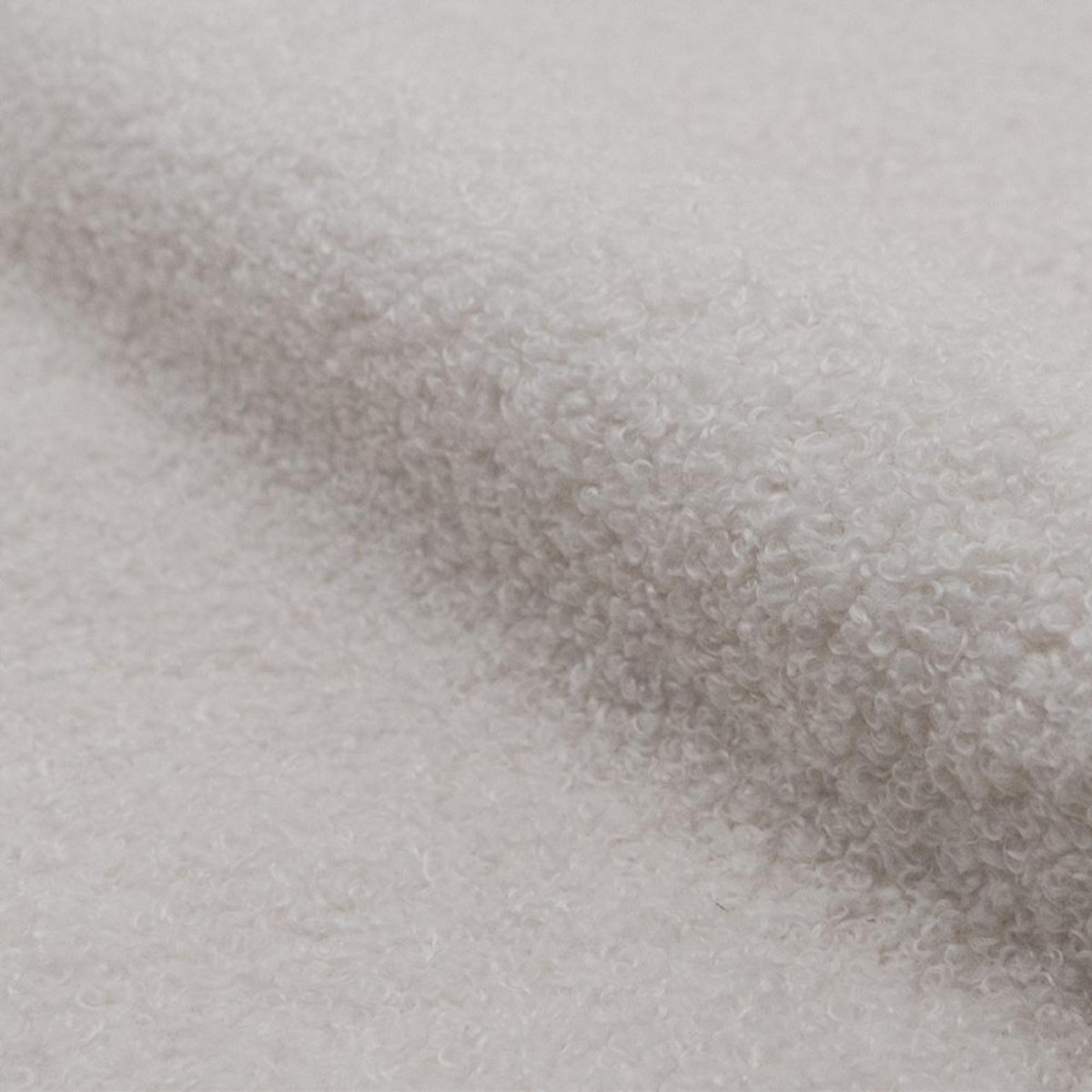 Rendez vous déco Rocking-chair blanc effet laine bouclette en tissu - Shaun